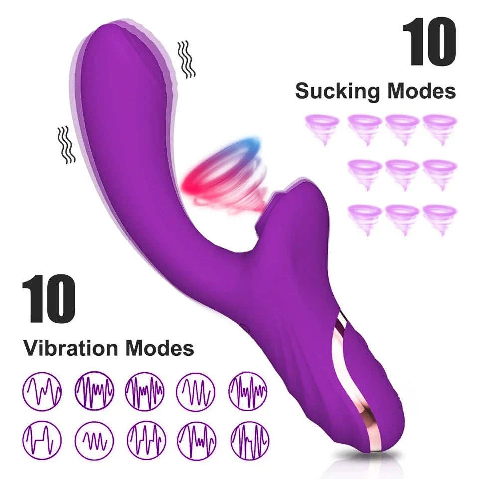 Sex Toys for Woman Toy Vibrator Clit Sucker Vacuum Clitoris Stimulator Finger Wiggling Vibrator Adult Sex Toy