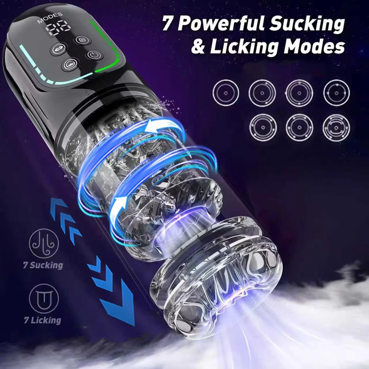 Automatic Thrusting Rotating Male Masturbator Licking Stroker Sucking Blowjob 100% Waterproof Pennis Pump Adult Sex Toys For Men