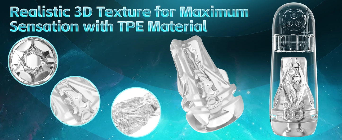 Automatic Sucking Male Masturbator Vibration Blowjob Machine Masturbation Cup With 9 Suction&10 Vibrating Modes Sex Toys for Men