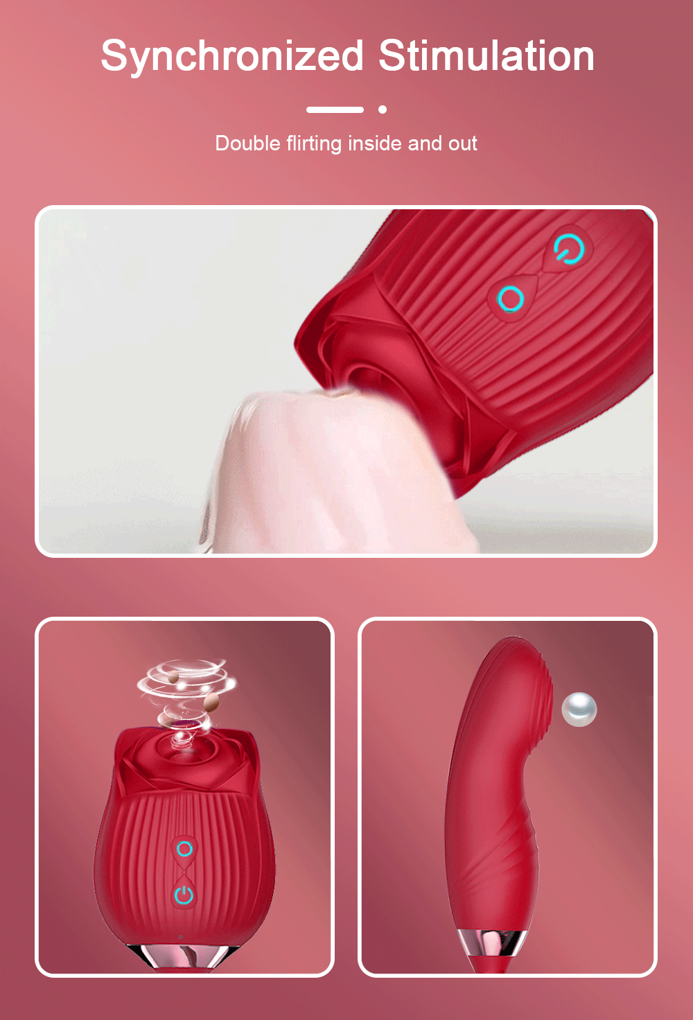 Sex Toy 2 In 1 Sucking Vibrator Nipple Penetration Vagina Rose-Vibrator Stimulator Masturbation Tools Women Audle Product 18+