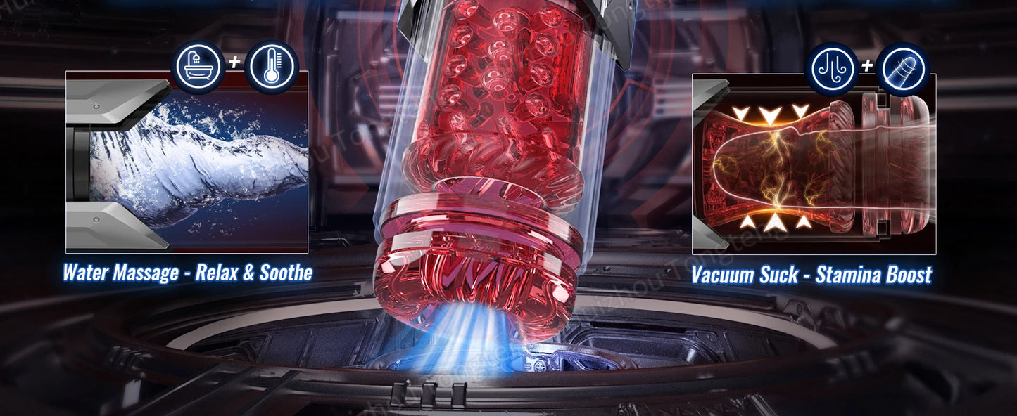 Automatic Male Masturbator Penis Pump Sucking Vibrating Thrusting Rotating 100% Waterproof Blowjob Adult Sex Toy Stroker For Men