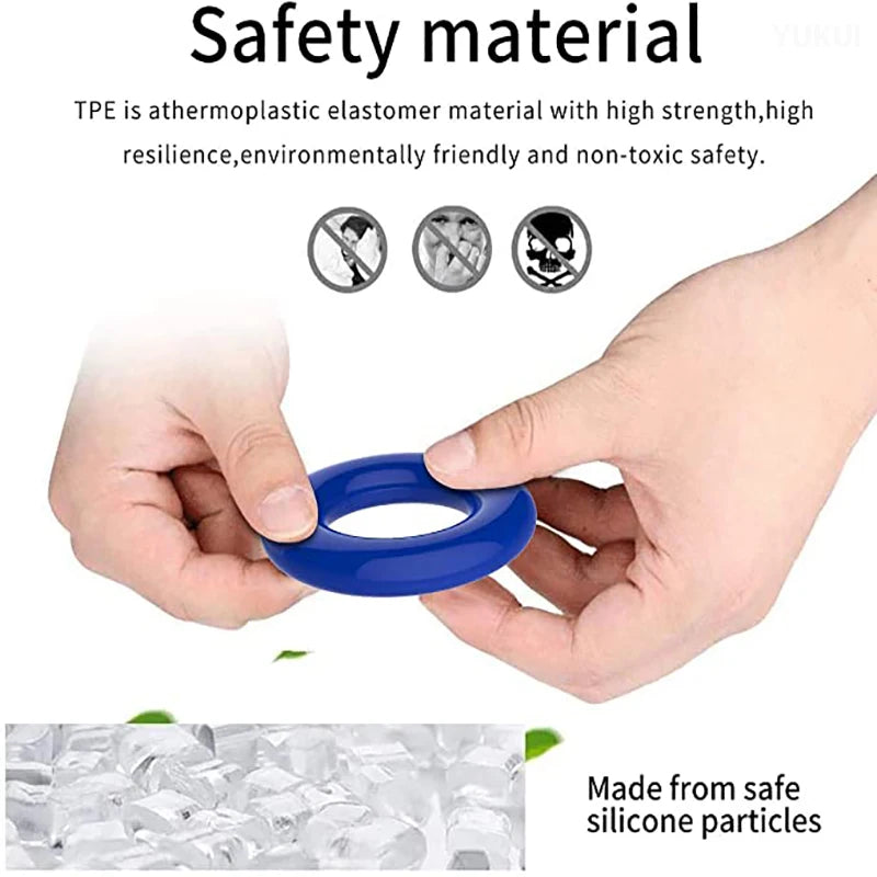 3 Pcs/Set Cock Ring Delay Ejaculation Penis Ring Sex Toys For Men Dick Enlargement Silicone Adult Supplies 18+ Stronger Erection