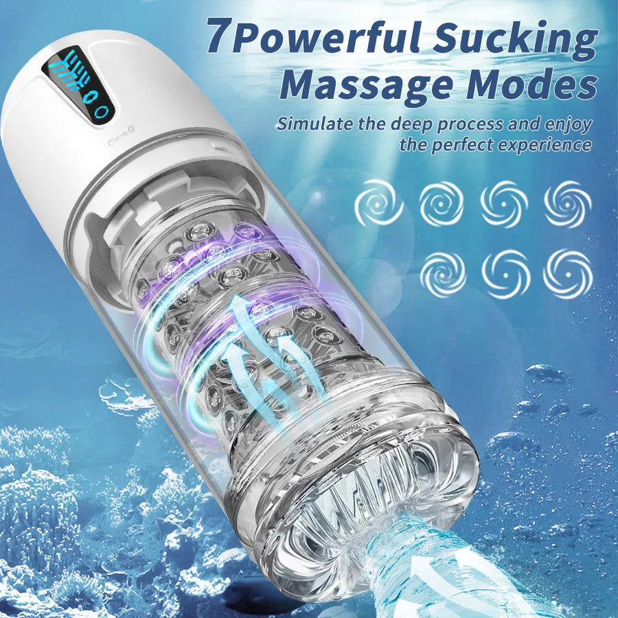 Automatic Thrusting Rotating Male Masturbator Licking Stroker Sucking Blowjob 100% Waterproof Pennis Pump Adult Sex Toys For Men
