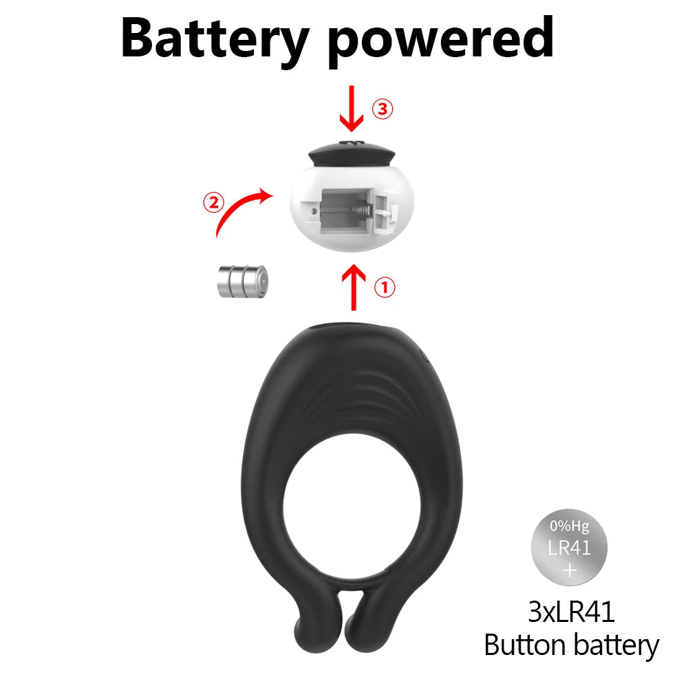 Cock Vibrator Ring Man Penis Powerful Vibrating Cock Ring Couple Rings Penisring Delay Ejaculation Cockring Sex Toys for Adults