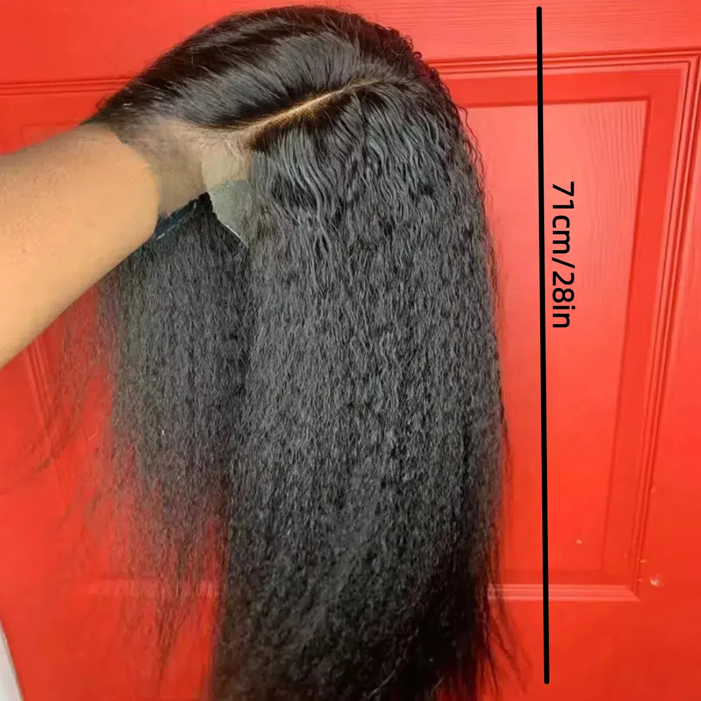 Elegant synthetic tied wig with 13x4 pre combed thermal resistance fiber, suitable for women, no need for glue