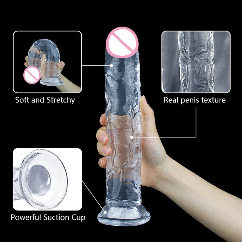 Cheap 5 Colors Small Transparent Dildo Suction Cup Jelly Dick Women Erotic Anal Sex Toys Soft Clitori Vaginal Masturbators Penis
