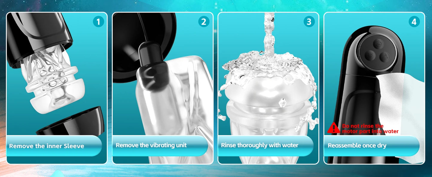 Automatic Sucking Male Masturbator Vibration Blowjob Machine Masturbation Cup With 9 Suction&10 Vibrating Modes Sex Toys for Men