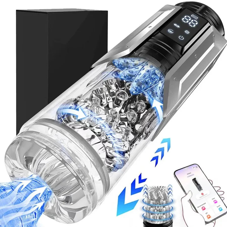 Telescopic Rotation Masturbator Cup Sucking Penis Pump Pocket Pussy Blowjob Sex Toys Stroker Piston Automatic Mastubator for Men