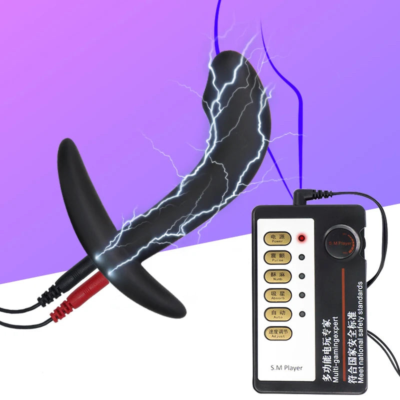 Electric Shock Prostate Massager Anal Vibration Butt Plug Man Vibrator Anal Plug Electro Shock Sex Toys Prostate Orgasm Vibrator