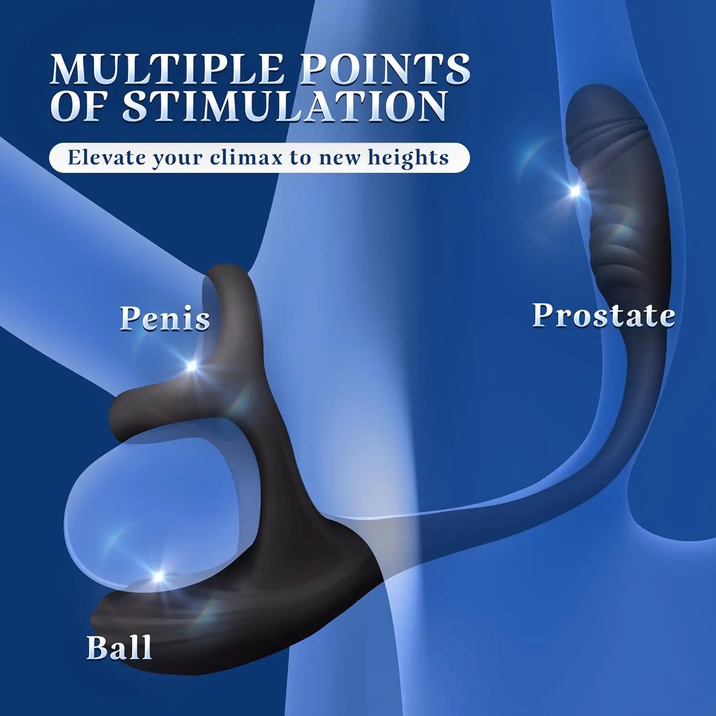 Prostate Massager Anal Vibrator for Men Gay With 10 Vibrating Cock Ring APP 10 Intense Rotating Male Sex Toy Butt Plug for Men