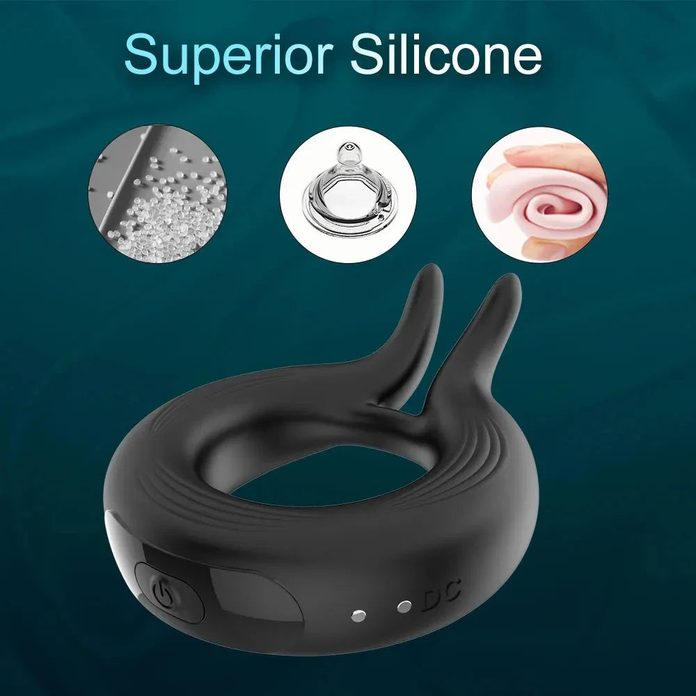 Cock Vibrator Ring Man Penis Powerful Vibrating Cock Ring Couple Rings Penisring Delay Ejaculation Cockring Sex Toys for Adults