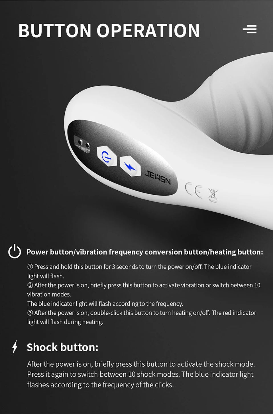 Smart APP Controlled Prostate Massager Dual Action Vibration and Electro Stimulation Magnetic Charge Silicone Male Stimulator