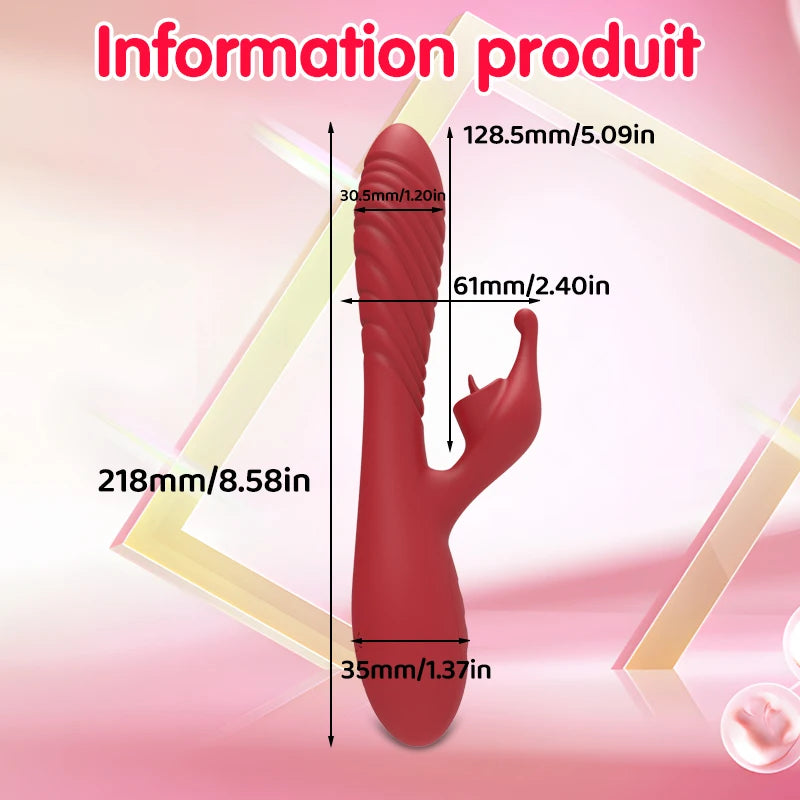 Sex Toy Rabbit Dildo Vibrator for Women Nipple Clitoris Stimulator Masturbation Tools Vagina Vibrator Adults Sex Toys Products