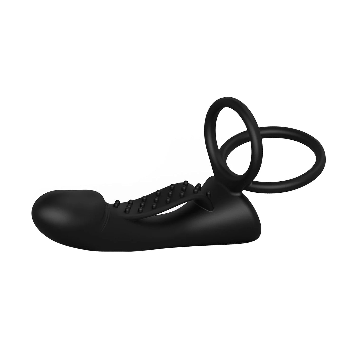 Sex Toy for Men Silicone Butt Plug Double Penetration Dildo Vibrator With Cock Ring Delayed Ejaculation Anal Plug Adult Supplies