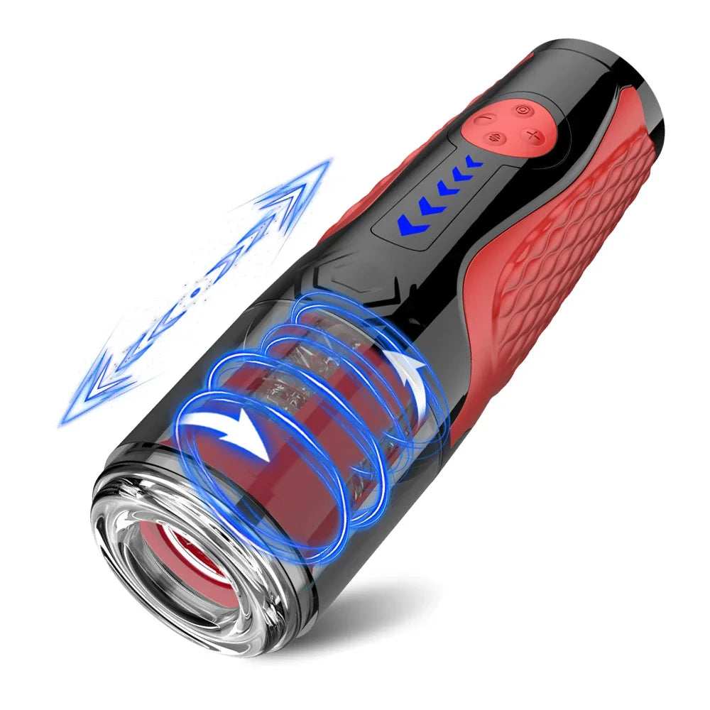 Automatic Male Masturbator Telescopic Rotation Vibration Man Masturbation Cup LCD Digital Simulation Blowjob Masturbator for Men