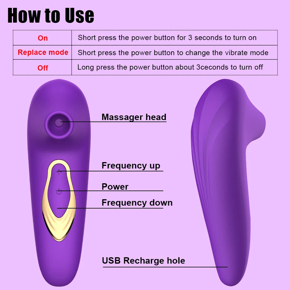Vagina Sucking Vibrator Sex Toy for Woman Oral Tongue Blowing Suction Clitoris Stimulator Masturbator Erotic Sex Toys for Adults