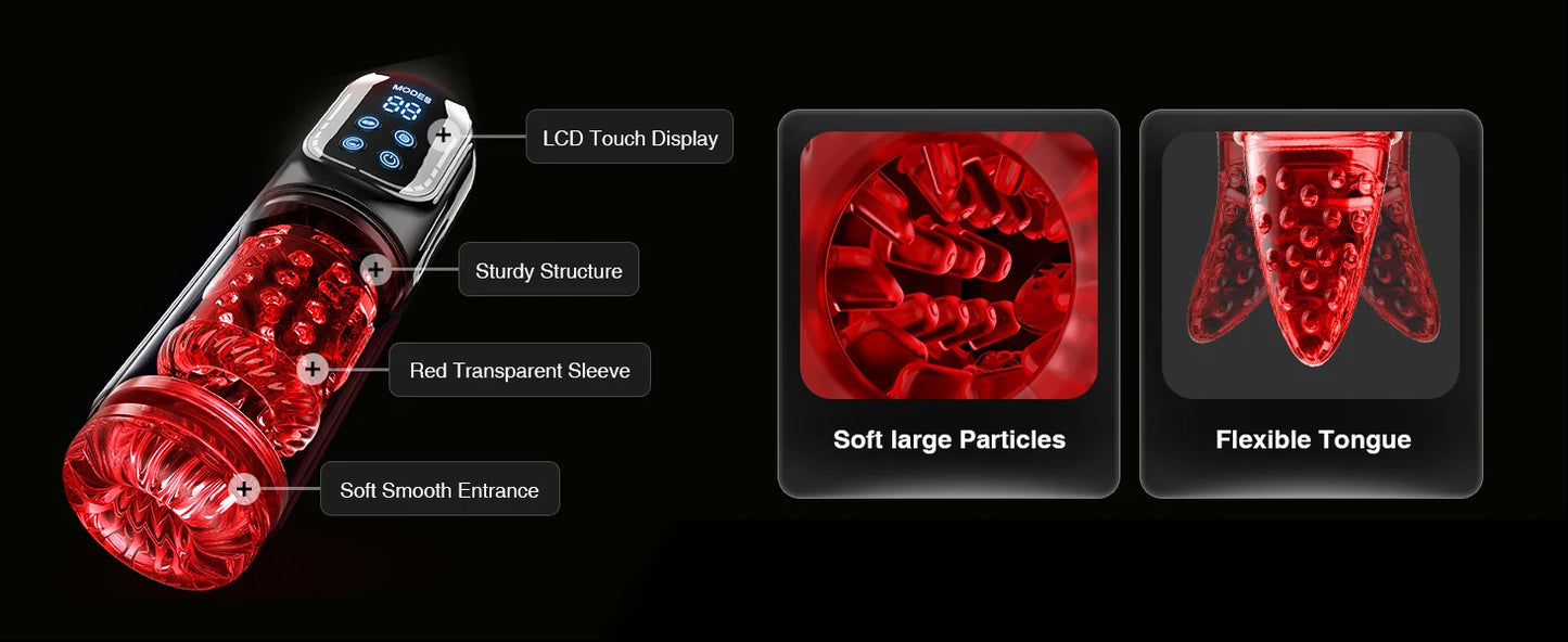 Telescopic Rotation Masturbator Cup Sucking Penis Pump Pocket Pussy Blowjob Sex Toys Stroker Piston Automatic Mastubator for Men