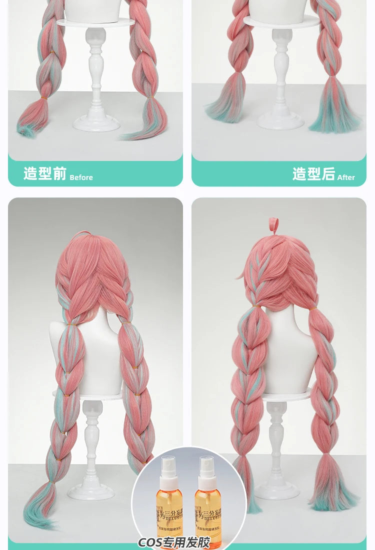 IN STOCK Newly Game Genshin Impact Varesa Cosplay Wig Halloween Party Christmas Role Playing Comic New Sexy wig Free cap 95cm