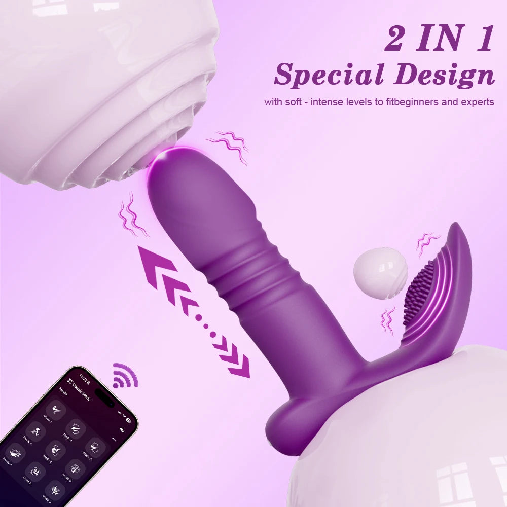 Sex Toy APP Telescopic Vibrator for Women Clitoris Stimulator Wearable G-Spot Dildo Vagina Massager Female Toy Adult Products