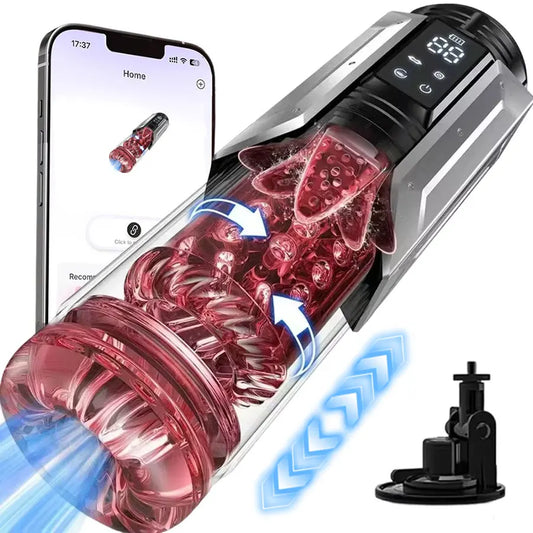 Telescopic Rotation Masturbator Cup Sucking Penis Pump Pocket Pussy Blowjob Sex Toys Stroker Piston Automatic Mastubator for Men