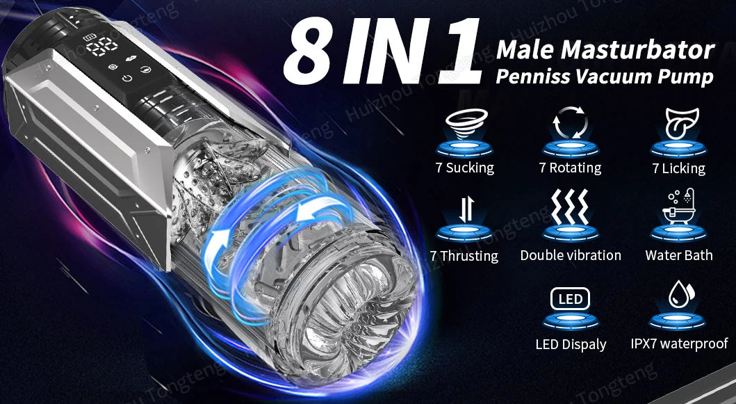 Automatic Telescopic Thrusting Male Masturbator Cup Sucking Vibrating Masturbation Vagina Pusssy Blowjob Adult Sex Toys for Men