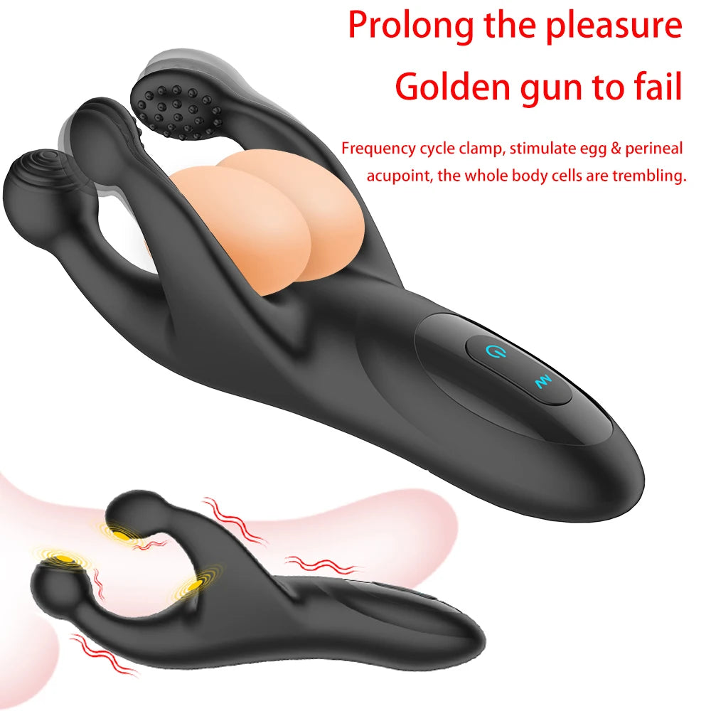 Testicle Massager Vibrators for Men Sexy Toys Silicone Prostate Massager for Men Couple Scrotum Stimulator Men's Adult Goods