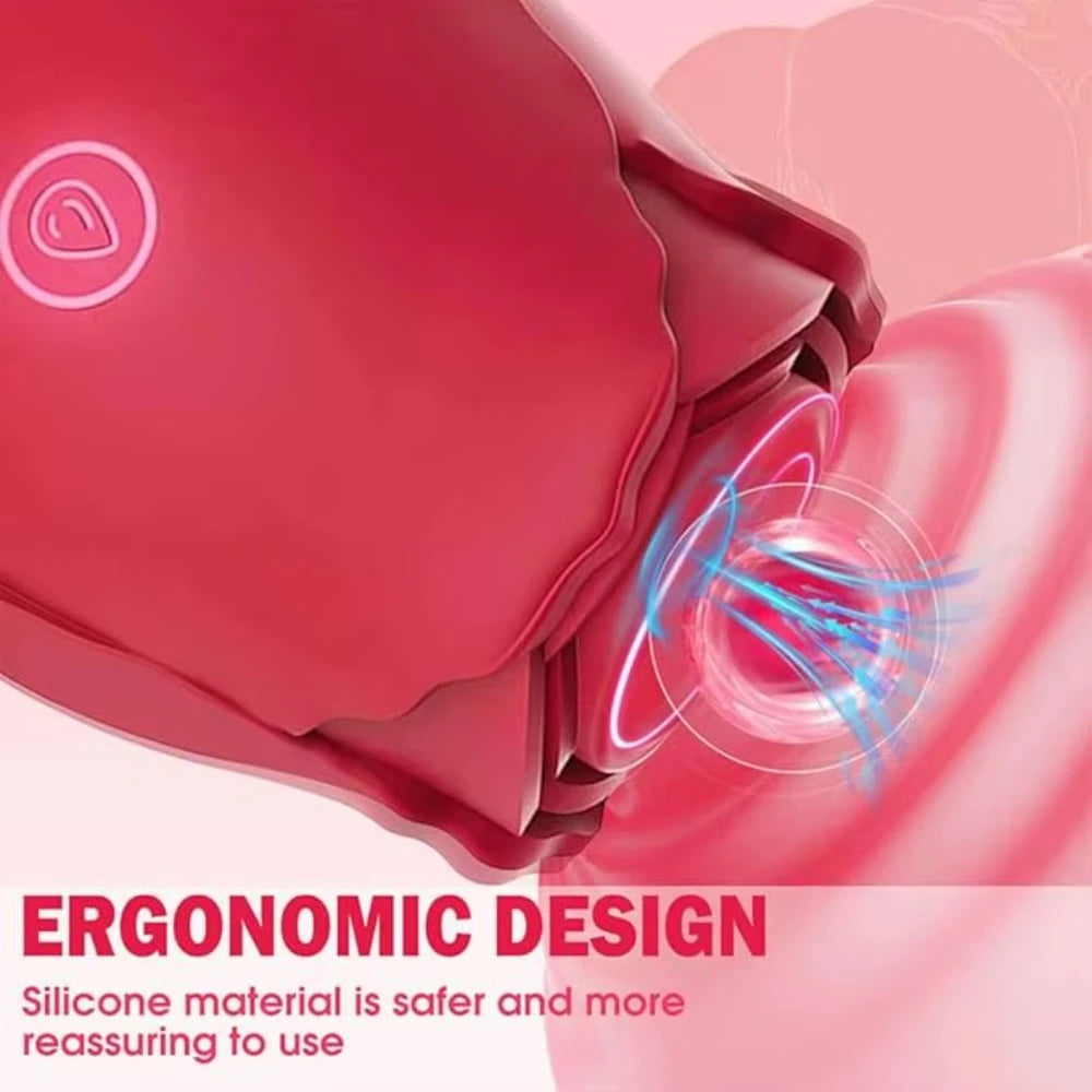 Red Rose Toy Simulation Vibrator for Women Powerful Sucking Vibrators 10 Mode G Spots Vaginal Clitoral Massager Nipple Sexy Toy