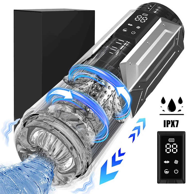 Automatic Male Masturbator Penis Pump Sucking Vibrating Thrusting Rotating 100% Waterproof Blowjob Adult Sex Toy Stroker For Men