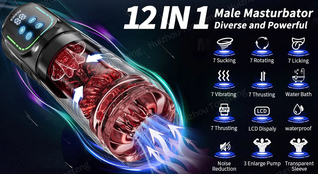 Telescopic Rotation Masturbator Cup Vagina Masturbation Blowjob Adults Sex Toys for Men Male Piston Automatic Mastubator