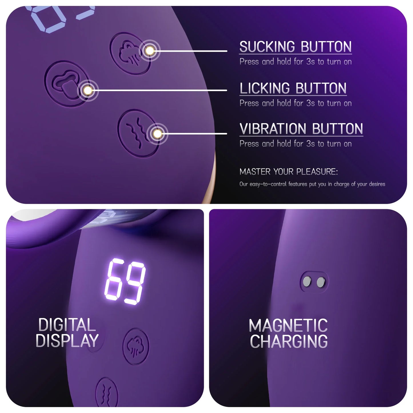 Nipple Sex Toy for Women Clitoral Vibrator Sucking and Licking Tongue Vagina Stimulator Orgasm Pussy Blowjob Female Masturbation