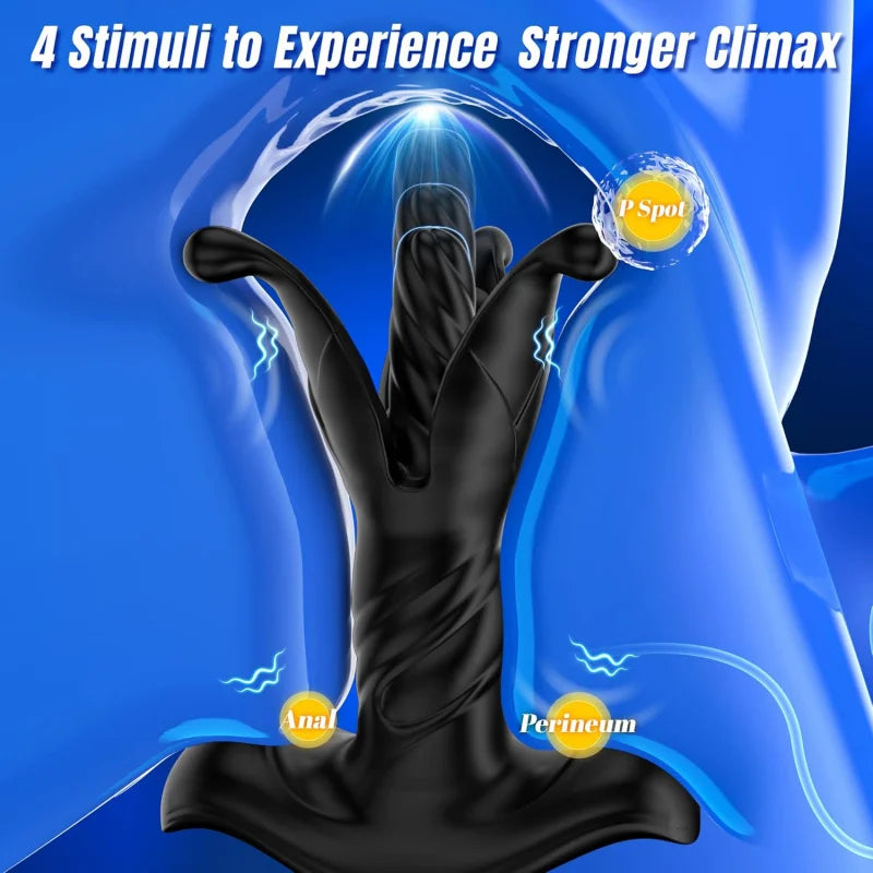 Prostate Massager Toy,BEISAR Male Sex Toys Male Sex Toys Plug Adult Toys With 9 Tension Impact Slap Thrust Vibration