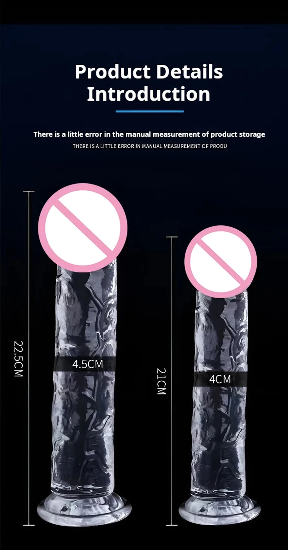 Transparent Soft Jelly Dildo Realistic Fake Dick Penis Suction Cup Dildo Realistic Sex Toys For Lesbian Women Female Masturbator