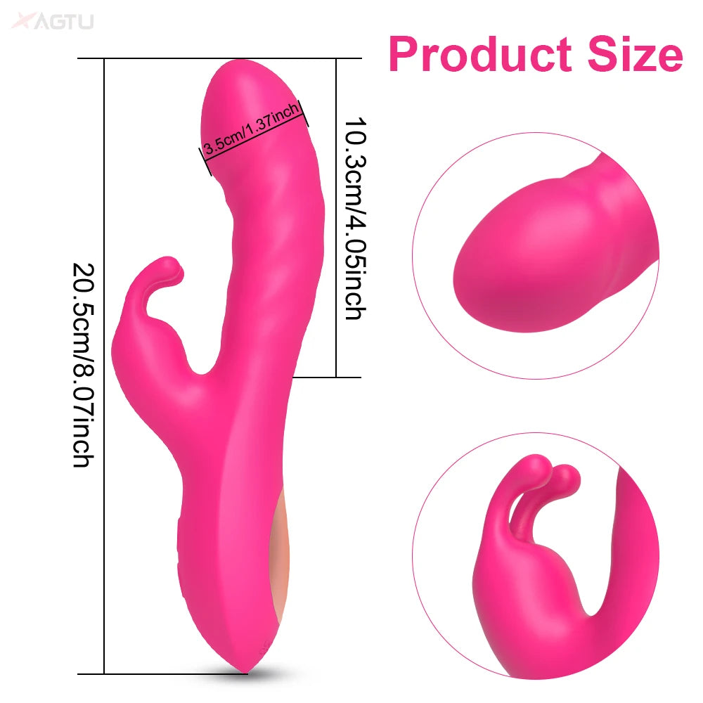 Rabbit Vibrator Realistic Dildo Sex Toys for Women 10 Vibration G Spot Clitoral Vibrators Stimulator Sextoy for Adults Goods 18+
