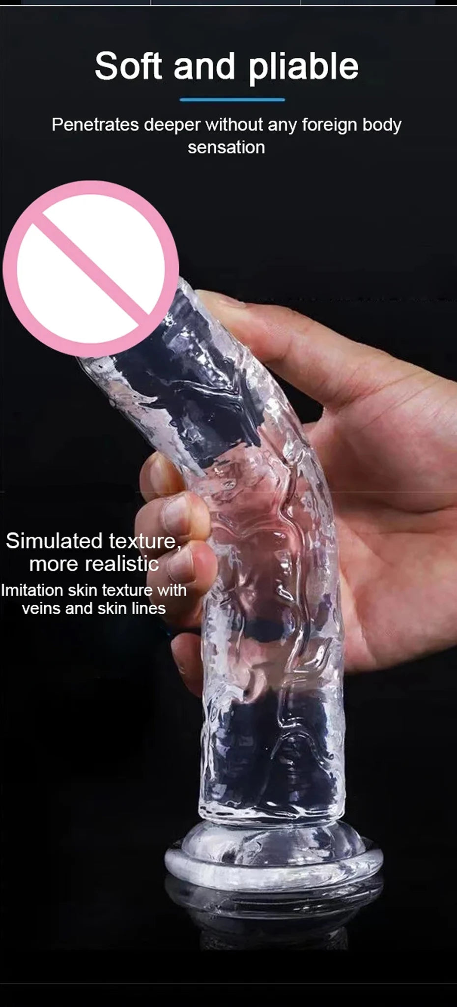 Realistic Dildo Jelly Penis Suction Cup Dildo 7 Size Female Masturbator Clitoral Stimulator Big Dick Lesbian Sex Toys For Women