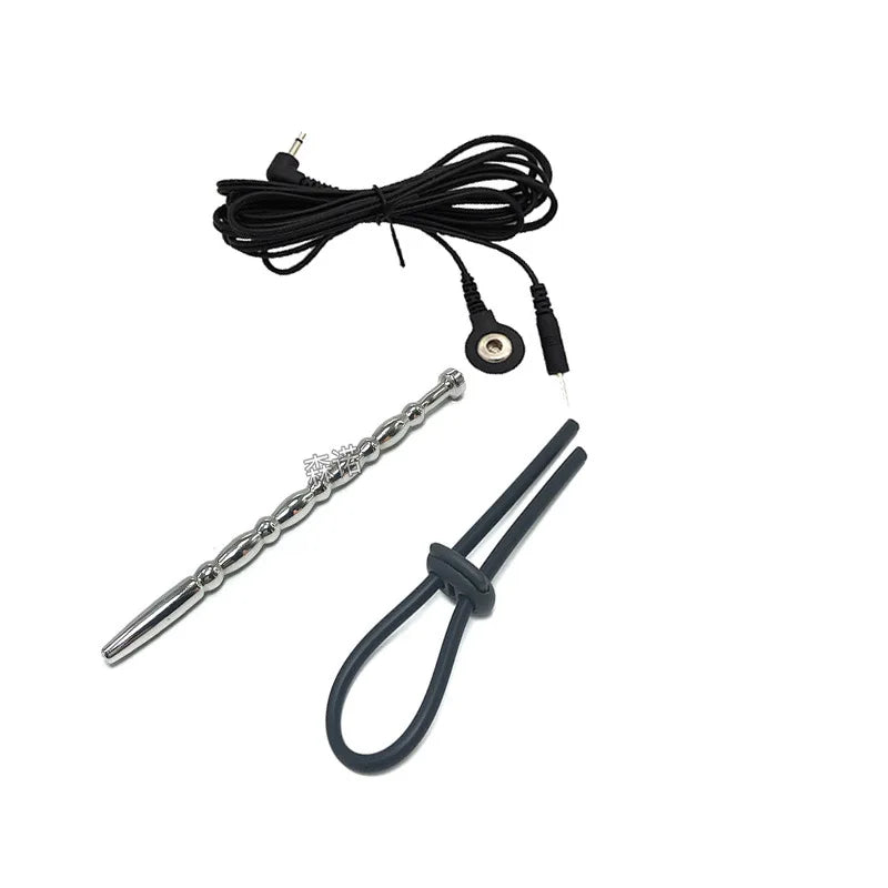 Cock Rings Medical Themed Sex Toy For Men Electric Shock Urethral Catheter Sound Penis Ring Penis Stimulate Massager Penis Plug