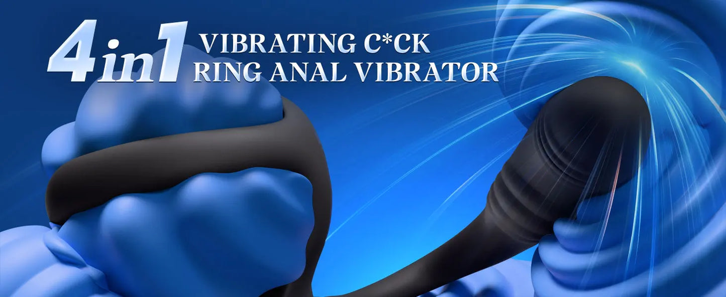 Prostate Massager Anal Vibrator for Men Gay With 10 Vibrating Cock Ring APP 10 Intense Rotating Male Sex Toy Butt Plug for Men