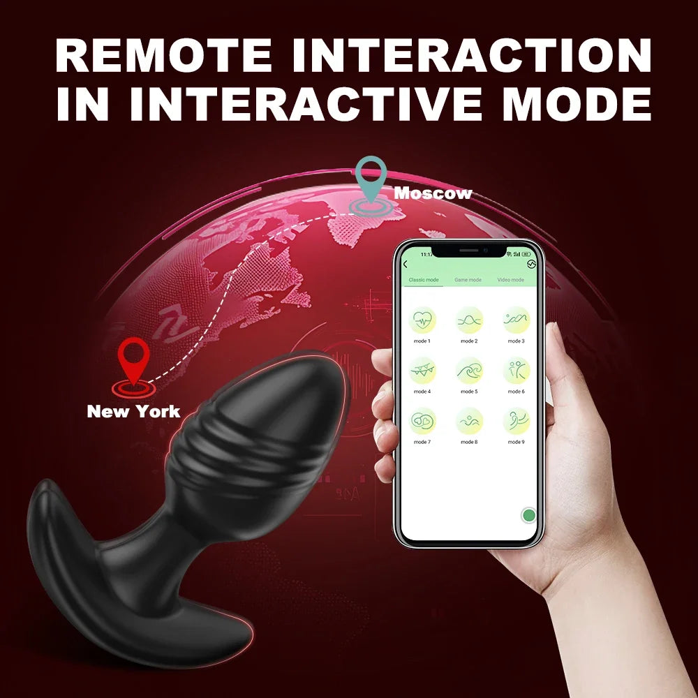 Prostate Massager APP Control 10 frequencies Anal Vibrator Massager Stimulator Men Masturbator Adult Butt Plug Sex Toys Women