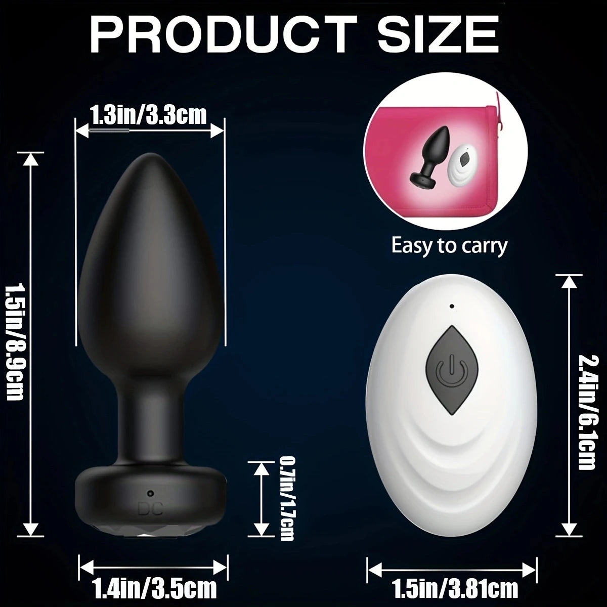Mini Vibrating Butt Anal Plug Remote Control Anal Plug Vibrator Sex Toys for Women Men Prostate Stimulator Stimulator Dildo