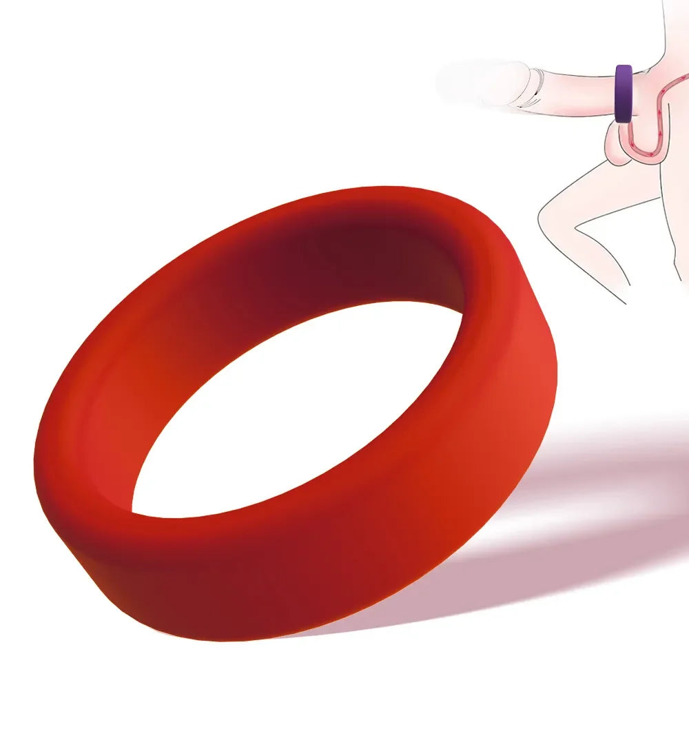 Cock Ring Durable Silicone Penis Rings Male Delayed Ejaculation Rubber Rings Sex Toy For Men Couple Stretcher Scrotum Rings