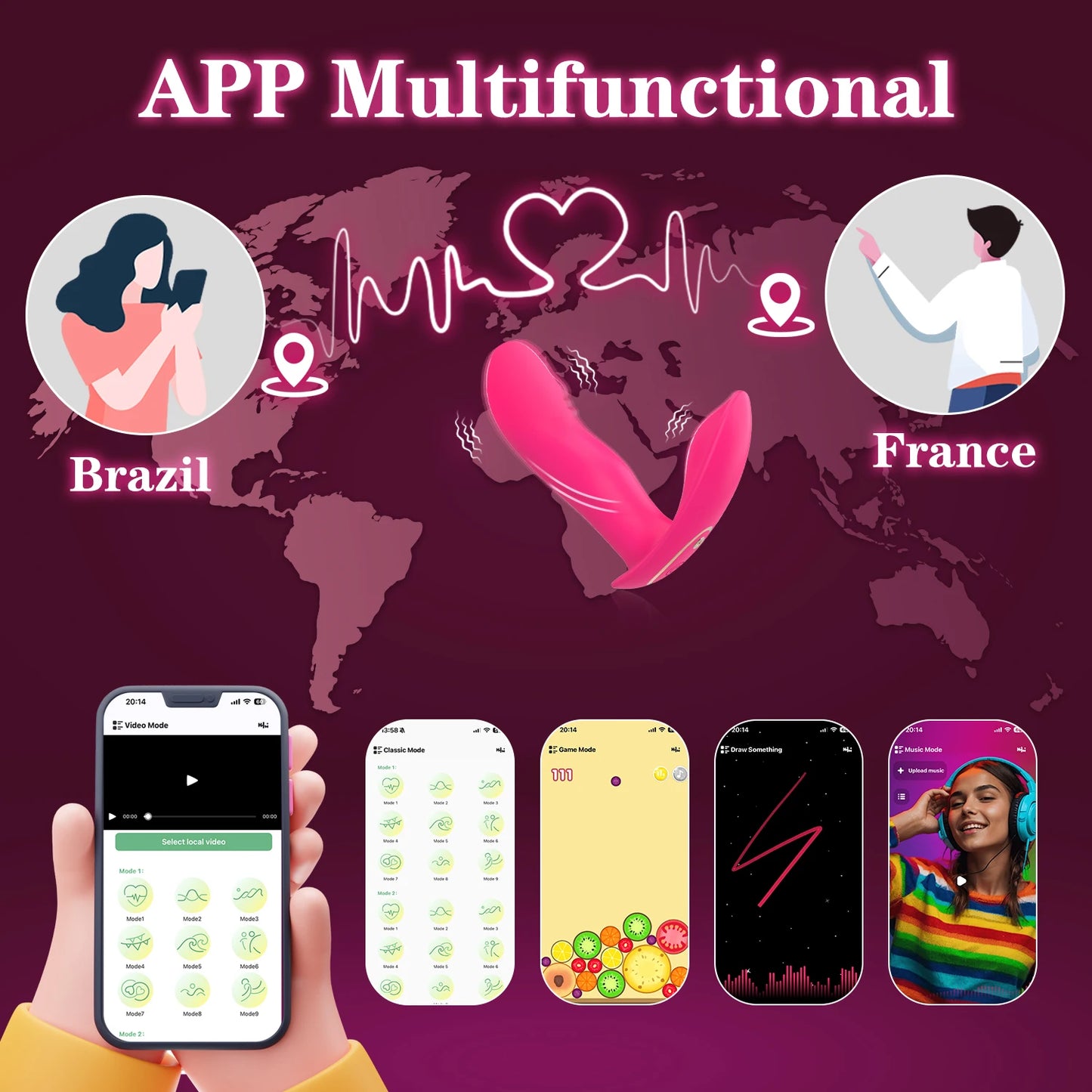 Sex Toy APP Telescopic Vibrator for Women Clitoris Stimulator Wearable G-Spot Dildo Vagina Massager Female Toy Adult Products