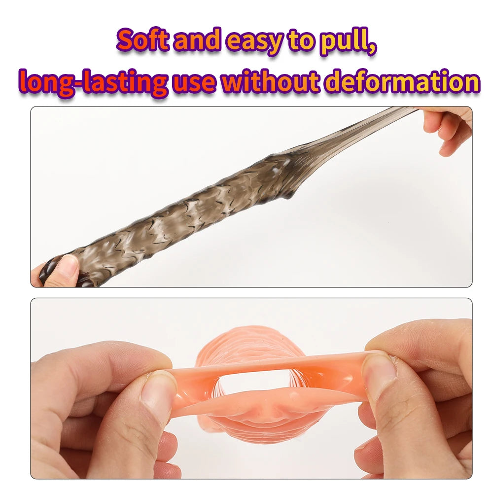 Penis Ring Male Realistic Penis Sleeve Extender Cock Sleeve Dick Enlargement Delay Ejaculation Cock Ring Reusable Condom Sex Toy