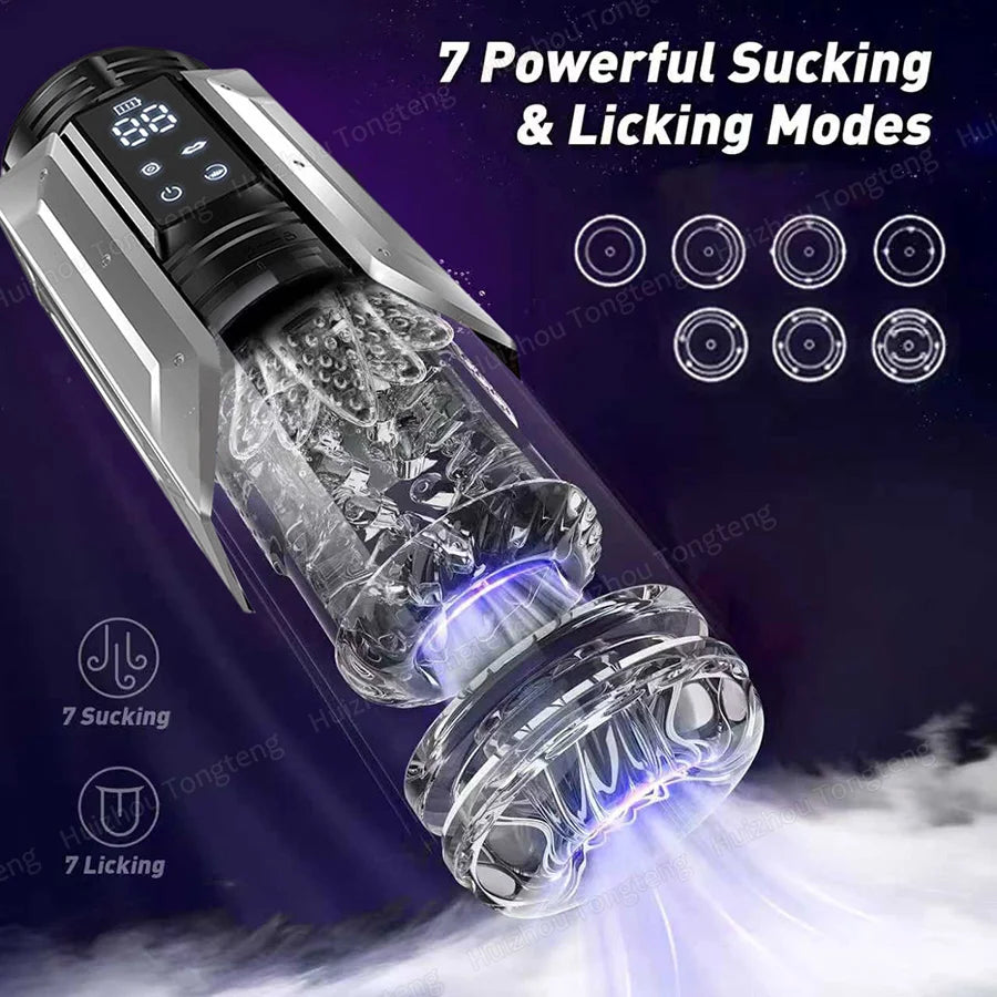 Automatic Male Masturbator Penis Pump Sucking Vibrating Thrusting Rotating 100% Waterproof Blowjob Adult Sex Toy Stroker For Men