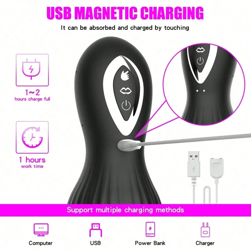 Male Masturbator Sex Toys for Men Penis Vibrator Pocket Training Stroker with 7 Sucking And 7 vibration modes Adult Toy Male 18+