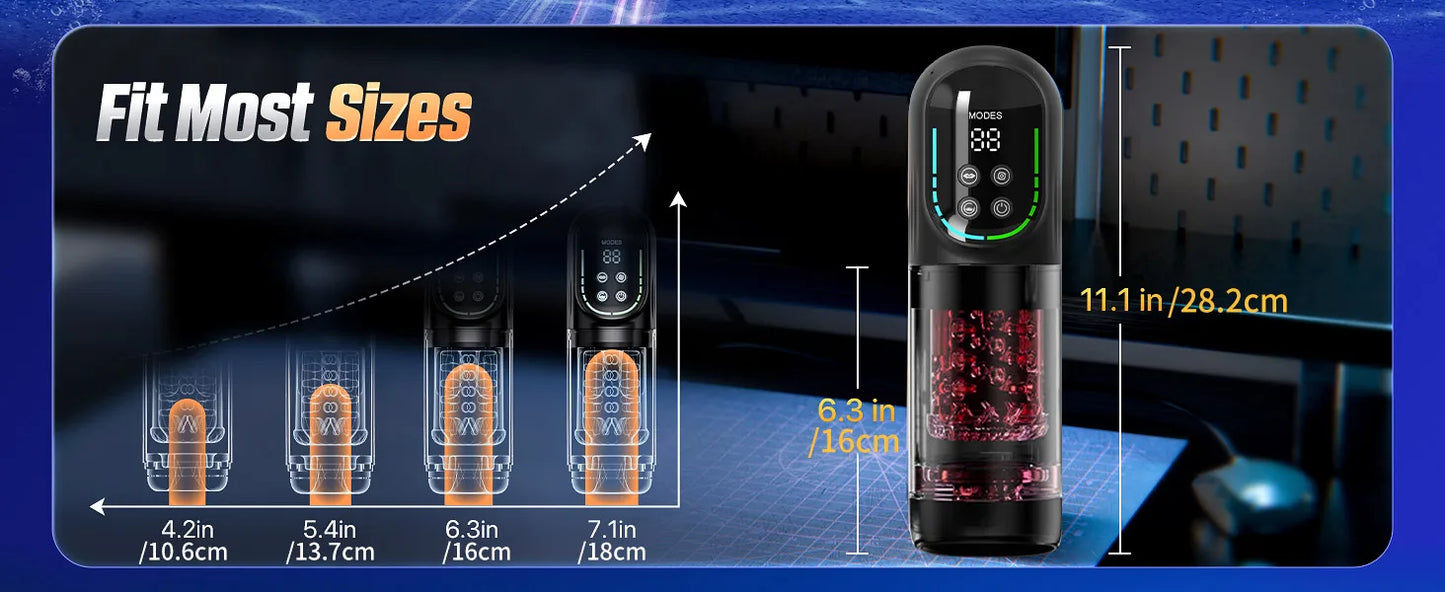 Telescopic Rotation Masturbator Cup Vagina Masturbation Blowjob Adults Sex Toys for Men Male Piston Automatic Mastubator