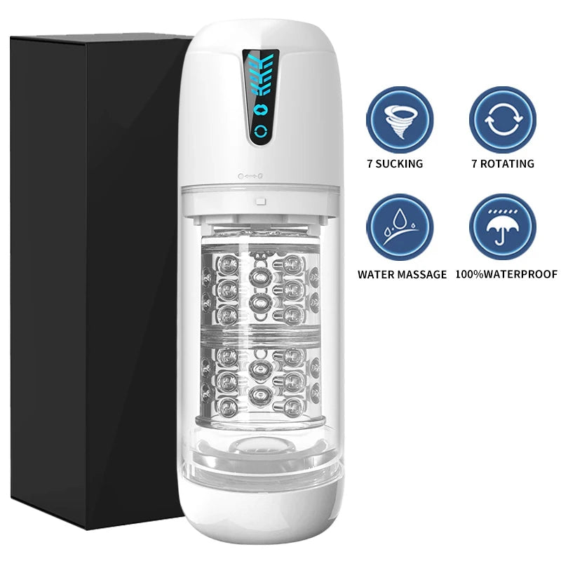 Automatic Thrusting Rotating Male Masturbator Licking Stroker Sucking Blowjob 100% Waterproof Pennis Pump Adult Sex Toys For Men
