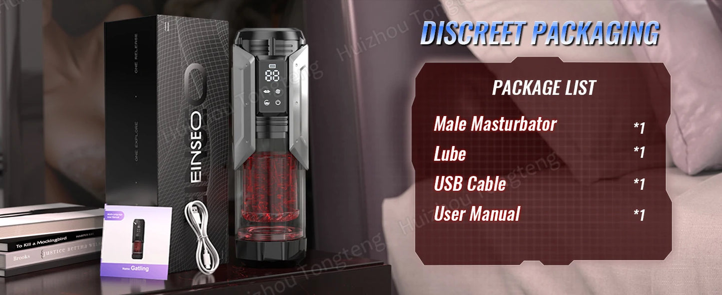 Automatic Male Masturbator Penis Pump Sucking Vibrating Thrusting Rotating 100% Waterproof Blowjob Adult Sex Toy Stroker For Men