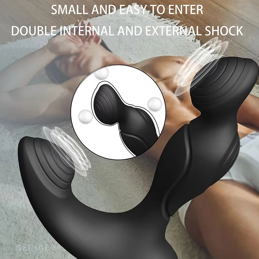 Male Prostate Massager 10 Speeds Anal Vibrator for Men Remote Control Butt Plug Prostate Stimulator Aldult Sex Toy for Couples