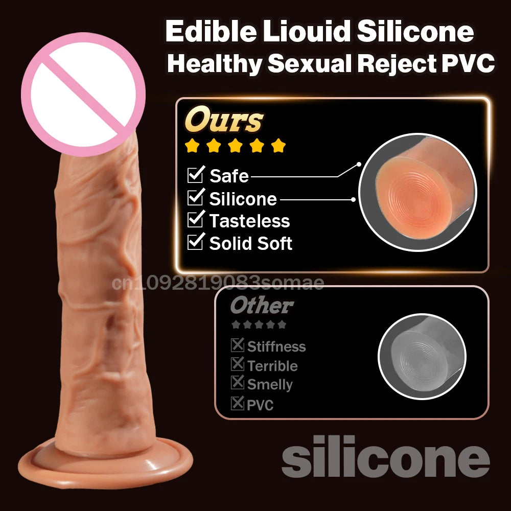Realistic G-Spot Dildo with Suction Cup Silicone Penis Anal Dildo Adults Sex Toys for Women Man Strapon Dick Vagina Stimulator