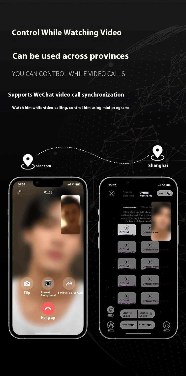 APP Remote Control Prostate Massager with Pulse Electric Shock Heating Vibrations Delayed Ejaculation Ring for Men Adult Toys