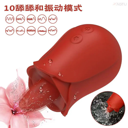 Sex Toys for Women Rose Tongue Licking Powerful Clitoris Stimulation Vagina Vibrator Adults 18 Products Female Masturbation Toy